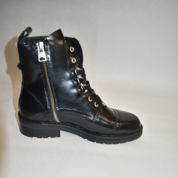 AllSaints Black Women's Leather Lira Hiker Black Boots Size 37 EU 7 US